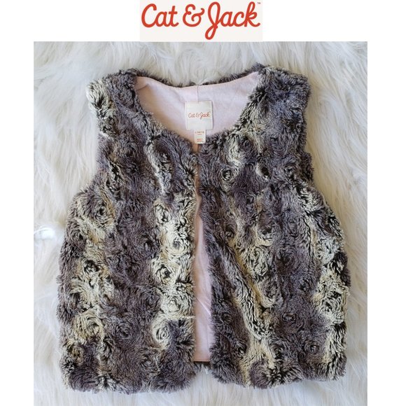 Cat & Jack Other - Cat & Jack Faux Fur Vest Size Large 10/12